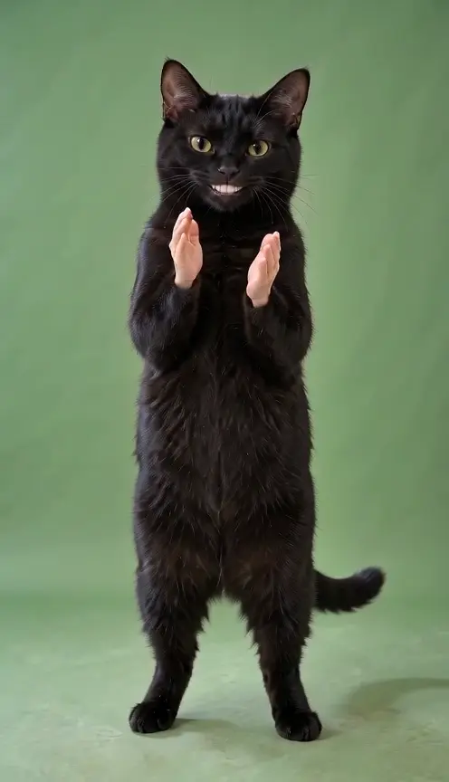 Black Cat Clapping Meme Generator